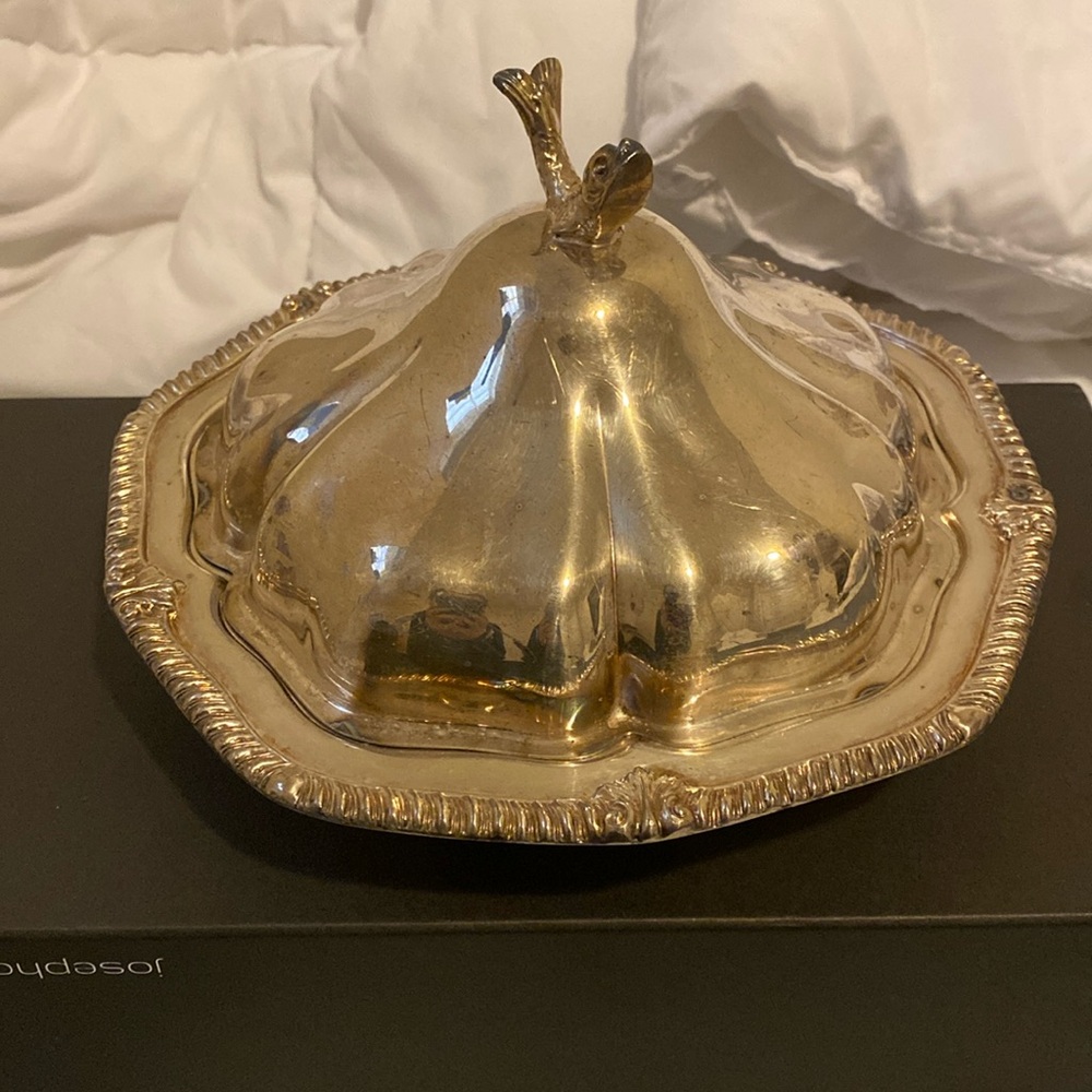 Silver plated serving dish